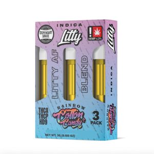 Litty AF Blend Rainbow Cotton Candy Device - 3 Pack