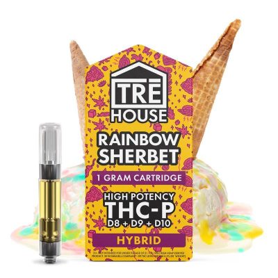 THC-P Cartridge + D8 + D9 + D10 - Rainbow Sherbet - Hybrid 1g